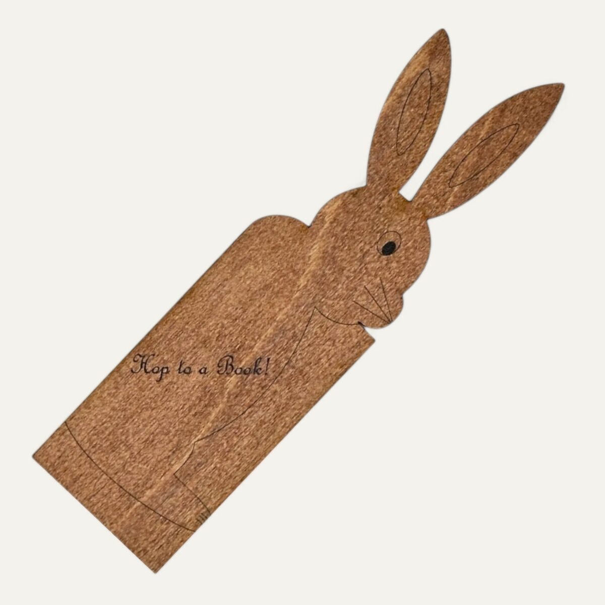Wooden Bookmark - Book Bunny